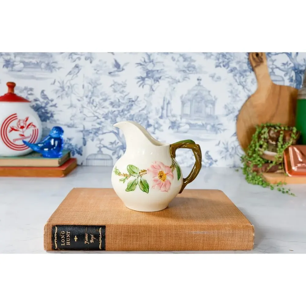 VTG 1940s Franciscan Desert Rose USA Creamer Pitcher Retro MCM Cottage Country